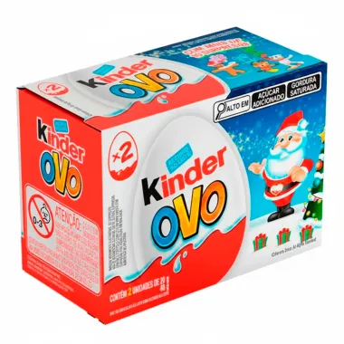 Chocolate Kinder Ovo Natal 2 Unidades de 20g cada