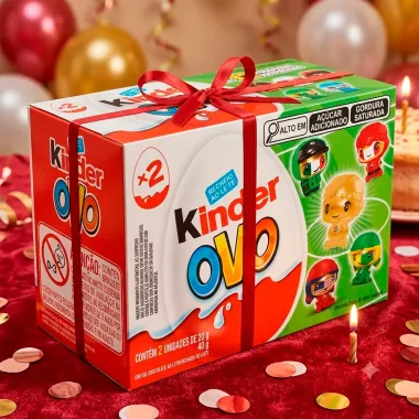 Chocolate Kinder Ovo Copa do Mundo 2 Unidades de 20g cada