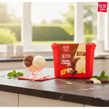 Sorvete Kibon Duo Chicabon Branco 1,5 Litro Edi&ccedil;&atilde;o Limitada