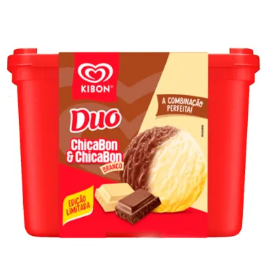 Sorvete Kibon Duo Chicabon Branco 1,5 Litro Edição Limitada