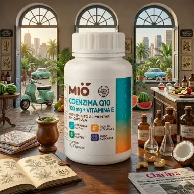 Coenzima Q10 100mg + Vitamina E Mi&oacute; com 60 C&aacute;psulas