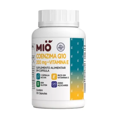 Coenzima Q10 200mg + Vitamina E Mi&oacute; com 30 C&aacute;psulas