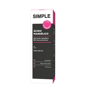 Ultra S&eacute;rum Simple &Aacute;cido Mand&eacute;lico A&ccedil;&atilde;o Clareadora 30ml