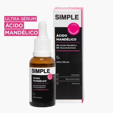 Ultra S&eacute;rum Simple &Aacute;cido Mand&eacute;lico A&ccedil;&atilde;o Clareadora 30ml