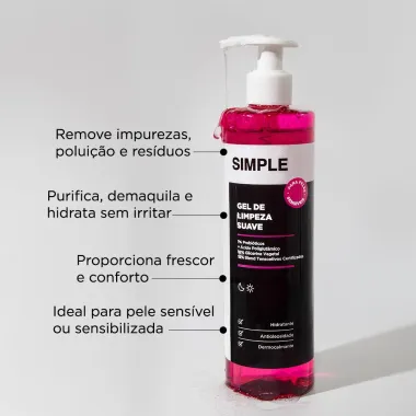 Gel de Limpeza Suave Simple Peles Sens&iacute;veis 350g