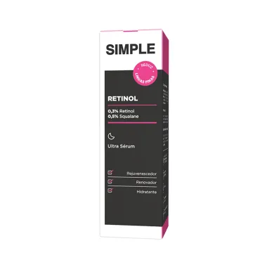 Ultra S&eacute;rum Simple Retinol Reduz Linhas Finas 30ml