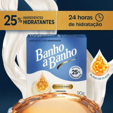 Sabonete em Barra com Hidratante Banho a Banho Blend de &Oacute;leos Original 90g