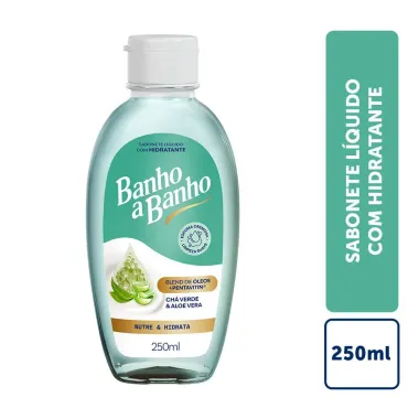 Sabonete L&iacute;quido com Hidratante Banho a Banho Ch&aacute; Verde e Aloe Vera Blend de &Oacute;leos Pentavitin Nutre e Hidrata 250ml