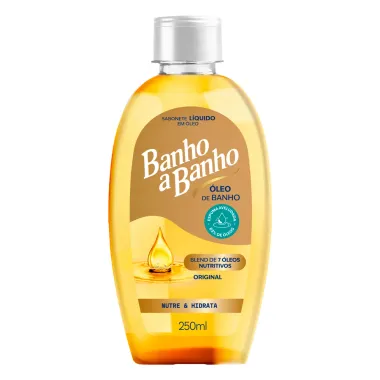 Sabonete L&iacute;quido em &Oacute;leo Banho a Banho Original Blend de 7 &Oacute;leos Nutritivos Nutre e Hidrata 250ml