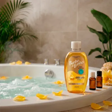 Sabonete L&iacute;quido em &Oacute;leo Banho a Banho Original Blend de 7 &Oacute;leos Nutritivos Nutre e Hidrata 250ml