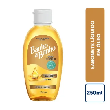 Sabonete L&iacute;quido em &Oacute;leo Banho a Banho Original Blend de 7 &Oacute;leos Nutritivos Nutre e Hidrata 250ml