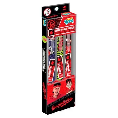 Caneta School Brinq Que Apaga Com Borracha +Enaldinho +6 Anos