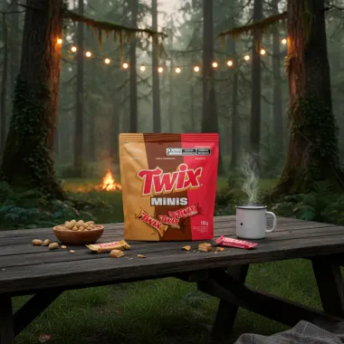 Chocolate Twix Minis Sortidos Sabor Caramelo Triplo Chocolate e Morango 165g