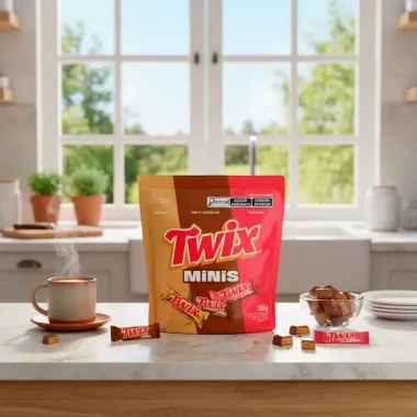 Chocolate Twix Minis Sortidos Sabor Caramelo Triplo Chocolate e Morango 165g