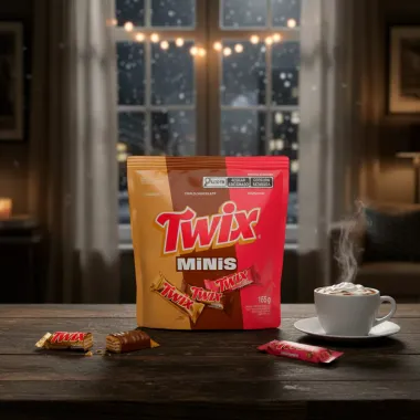 Chocolate Twix Minis Sortidos Sabor Caramelo Triplo Chocolate e Morango 165g