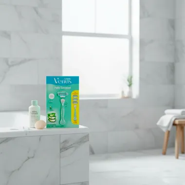 Aparelho de Depilar Gillette Venus Pele Sens&iacute;vel com Aloe Vera 1 Cabo e 3 Cargas Refis