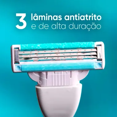 Aparelho de Depilar Gillette Venus Pele Sens&iacute;vel com Aloe Vera 1 Cabo e 3 Cargas Refis