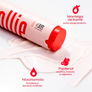 Protetor Solar Ollie Hidratante Corporal Fluido FPS60 100ml