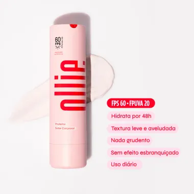 Protetor Solar Ollie Hidratante Corporal Fluido FPS60 100ml