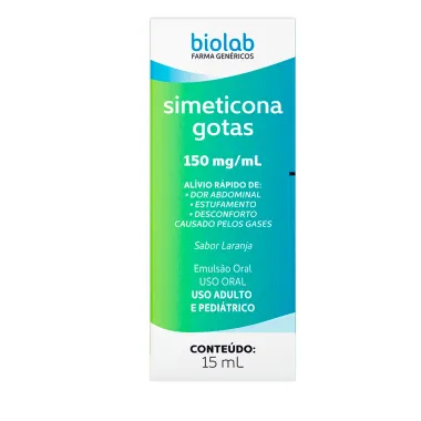 Simeticona 150mg/ml Gotas Sabor Laranja 15ml