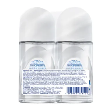 Desodorante Nivea Derma Control Defende Confort Extra Roll-On Antitranspirante 72h com 2 Unidades de 50ml cada