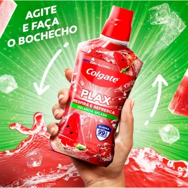 Solu&ccedil;&atilde;o Bucal Colgate Plax Melancia Zero Alcool 60ml