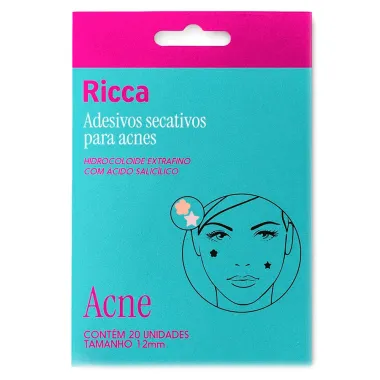 Adesivos Secativos Ricca para Acne Flore Estrela com 20 Unidades