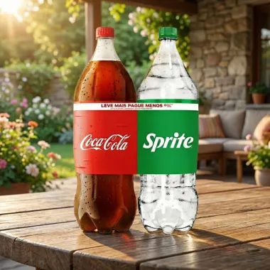 Refrigerante Coca Cola 2 Litros + Refrigerante Sprite 2 Litros Leve Mais Por Menos