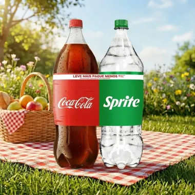 Refrigerante Coca Cola 2 Litros + Refrigerante Sprite 2 Litros Leve Mais Por Menos