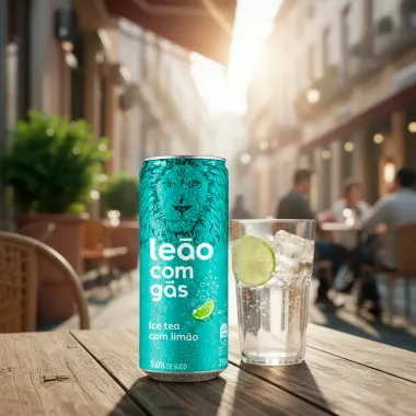 Ch&aacute; Le&atilde;o Ice Tea Lim&atilde;o com G&aacute;s Zero A&ccedil;&uacute;car 290ml