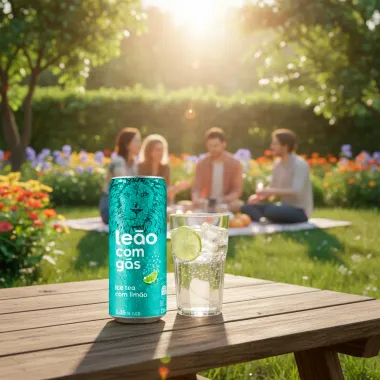 Ch&aacute; Le&atilde;o Ice Tea Lim&atilde;o com G&aacute;s Zero A&ccedil;&uacute;car 290ml