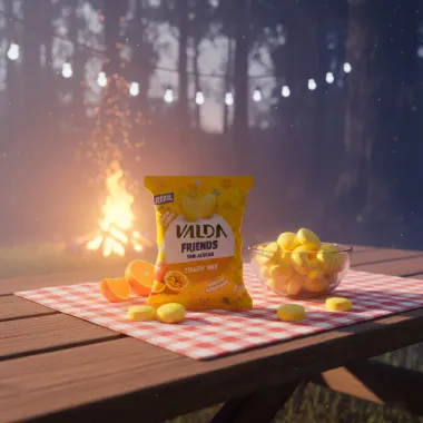 Pastilha Valda Friends Yellow Mix Sem A&ccedil;&uacute;car Refil 25g