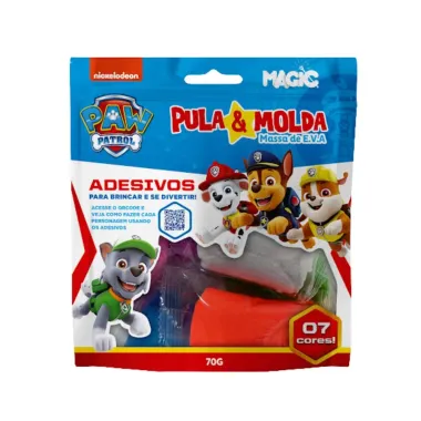 Massa de E.V.A Magic Pula e Molda Patrulha Canina 7 Cores 70g