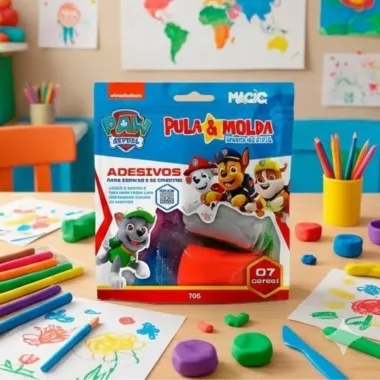 Massa de E.V.A Magic Pula e Molda Patrulha Canina 7 Cores 70g