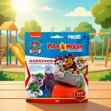 Massa de E.V.A Magic Pula e Molda Patrulha Canina 7 Cores 70g