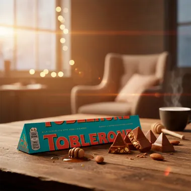 Toblerone Chocolate ao Leite com Am&ecirc;ndoas Caramelizadas e Sal 100g