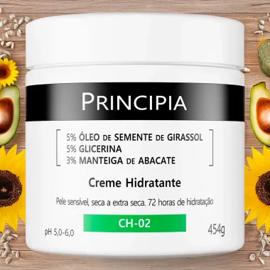 Creme Hidratante Principia Ch-02, Pele Sens&iacute;vel Seca a Extra seca 454g