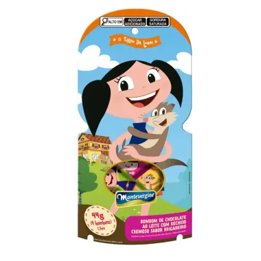 Bombom Montev&eacute;rgine O Show da Luna Chocolate ao Leite Recheio Cremoso Sabor  Brigadeiro Sortidos 44g