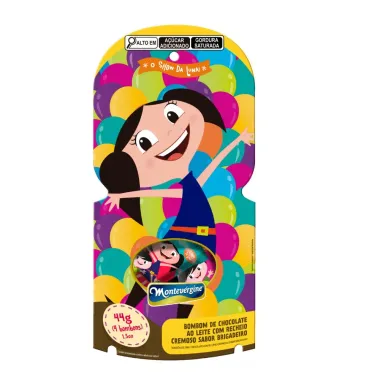 Bombom Montev&eacute;rgine O Show da Luna Chocolate ao Leite Recheio Cremoso Sabor  Brigadeiro Sortidos 44g