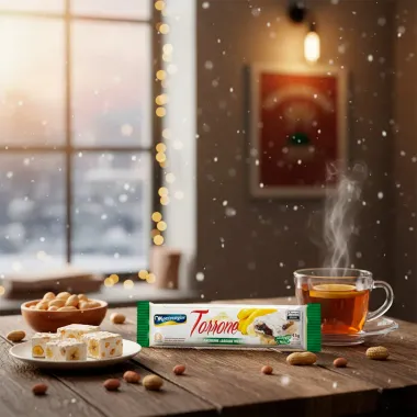 Torrone Montev&eacute;rgine com Amendoim Banana e Passa 45g