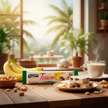 Torrone Montev&eacute;rgine com Amendoim Banana e Passa 45g