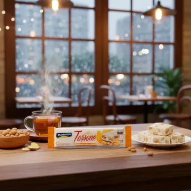 Torrone Montev&eacute;rgine com Amendoim Laranja e Gengibre 45g