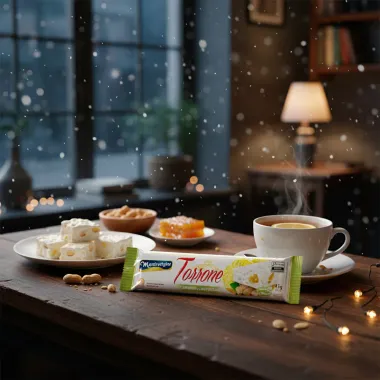 Torrone Montev&eacute;rgine com Amendoim e Lim&atilde;o Siciliano 45g