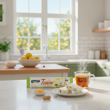 Torrone Montev&eacute;rgine com Amendoim e Lim&atilde;o Siciliano 45g