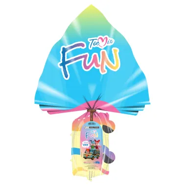 Ovo de P&aacute;scoa Toc Mix Fun Chocolate Ao Leite Ganhe Super Van de Brinquedo 60g