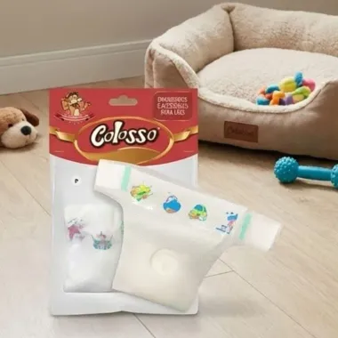 Fralda Para C&atilde;o Colosso Tamanho P com 5 Unidades