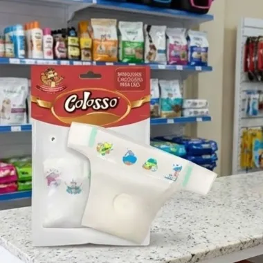 Fralda Para C&atilde;o Colosso Tamanho P com 5 Unidades
