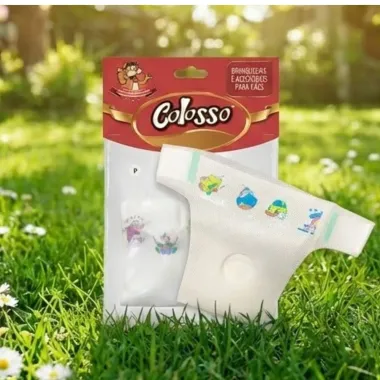 Fralda Para C&atilde;o Colosso Tamanho P com 5 Unidades