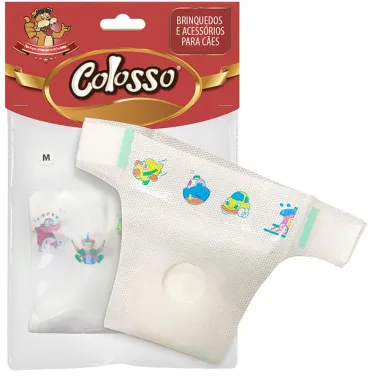 Fralda Para C&atilde;es Colosso Tamanho M Com 5 Unidades