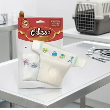 Fralda Para C&atilde;es Colosso Tamanho M Com 5 Unidades